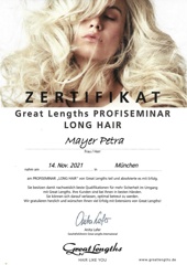 Zertifikat Profiseminar Long Hair